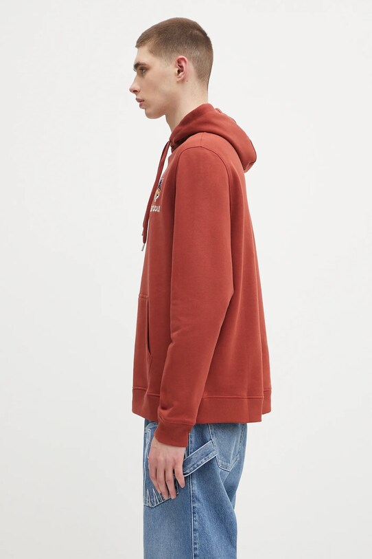 Хлопковая кофта Barbour Barobour x Maison Kitsune MOL0569 коричневый AW23