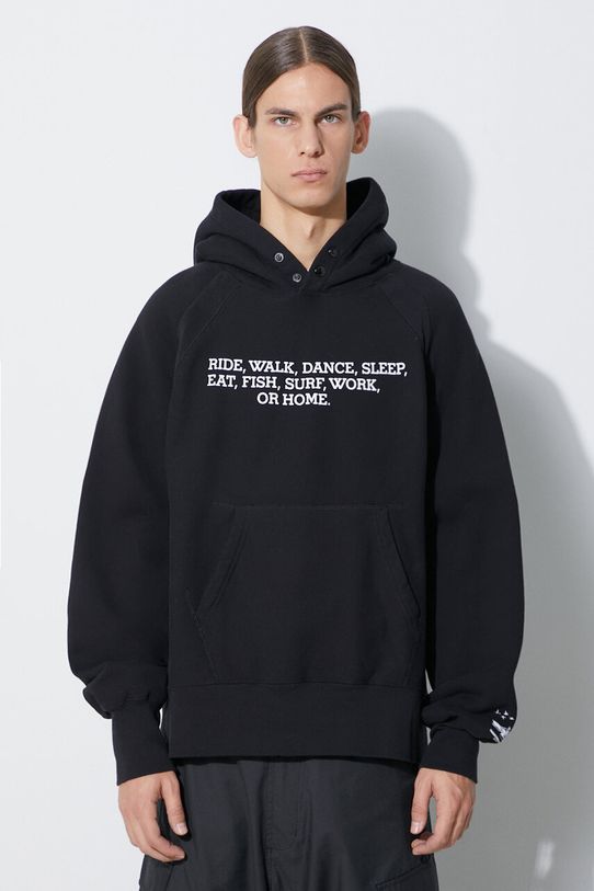 Βαμβακερή μπλούζα Engineered Garments Raglan Hoodie