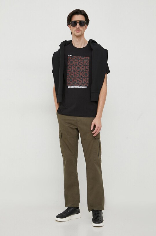 Бавовняна кофта Michael Kors CH351QN5QU чорний AW23