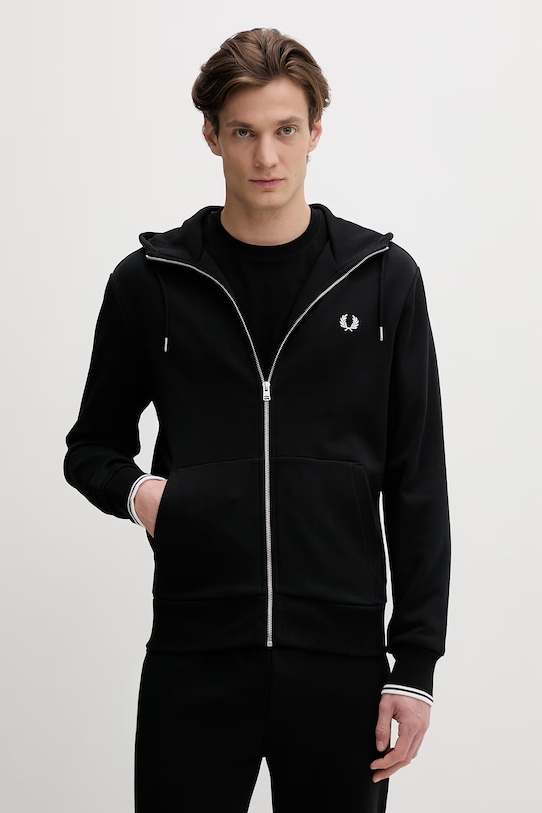 Fred Perry bluza bawełniana bawełna czarny J7536.198