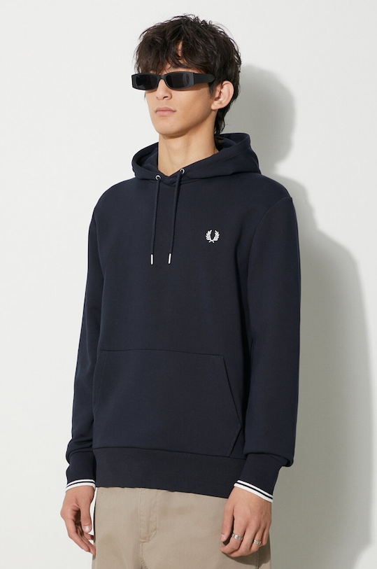 Bavlněná mikina Fred Perry námořnická modř M2643.248
