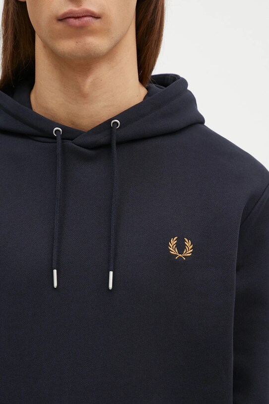 Fred Perry felpa in cotone blu navy M2643.R63