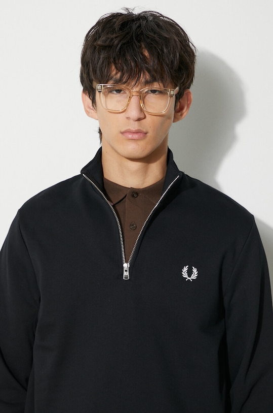 Fred Perry cotton sweatshirt M3574.102 black