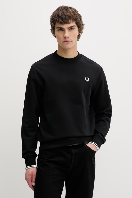 Fred Perry bluza bawełniana bawełna czarny M7535.184