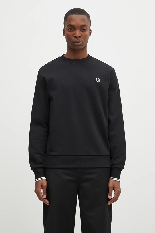 Fred Perry cotton sweatshirt Planet friendly black M7535.184