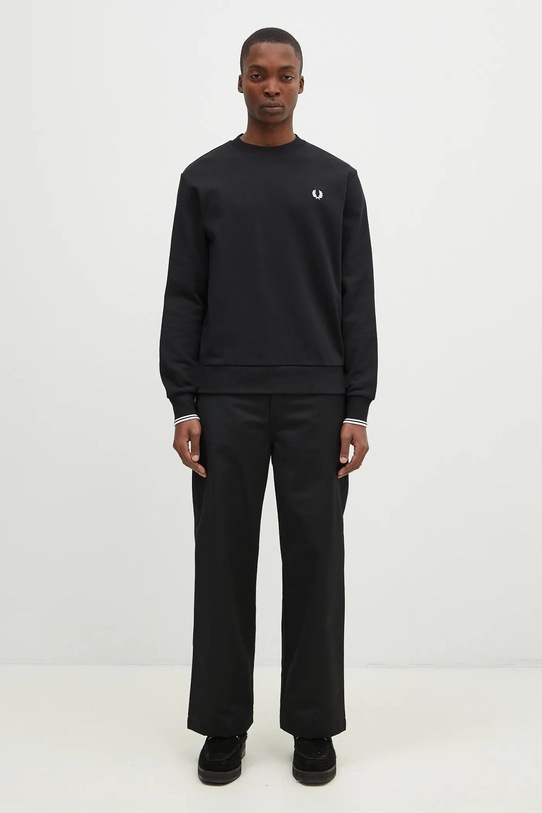 Fred Perry cotton sweatshirt M7535.184 black
