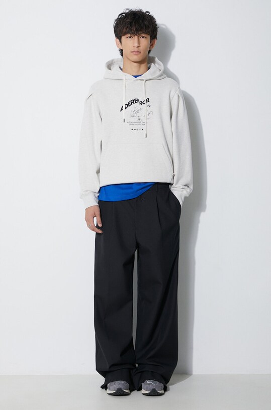 Ader Error bluza bawełniana Caner Logo Hoodie BMADFWHD0102 szary AW23