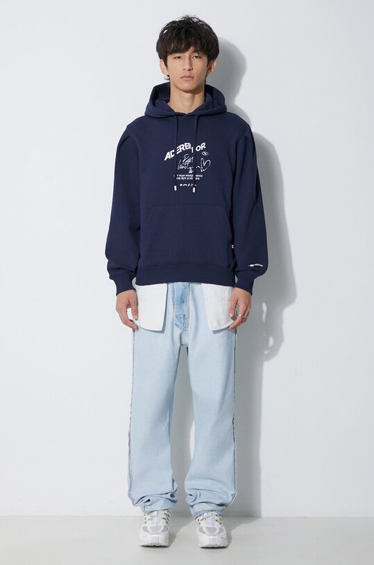 Бавовняна кофта Ader Error Caner Logo Hoodie BMADFWHD0102 темно-синій AW23