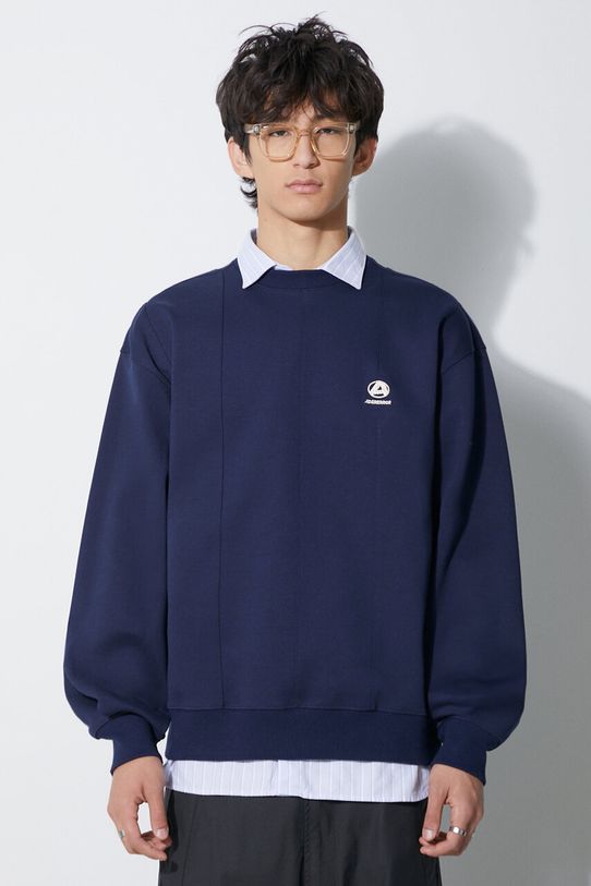 Dukserica Ader Error Disto Logo bez uzorka mornarsko plava BMADFWSW0101