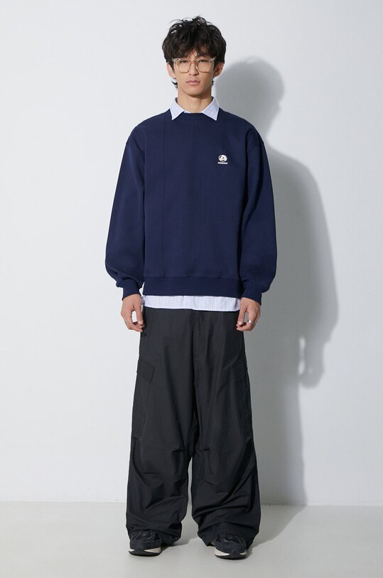 Ader Error felpa Disto Logo BMADFWSW0101 blu navy AW23