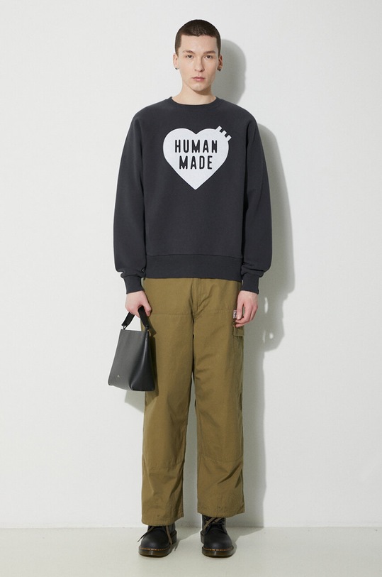 Human Made sweatshirt HM26CS041 gray AW23