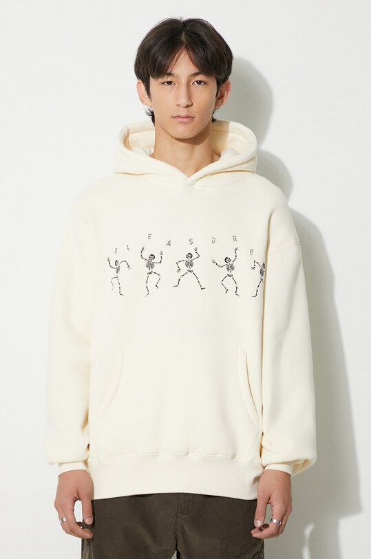 PLEASURES sweatshirt Bone Hoodie beige P23F020.STONE