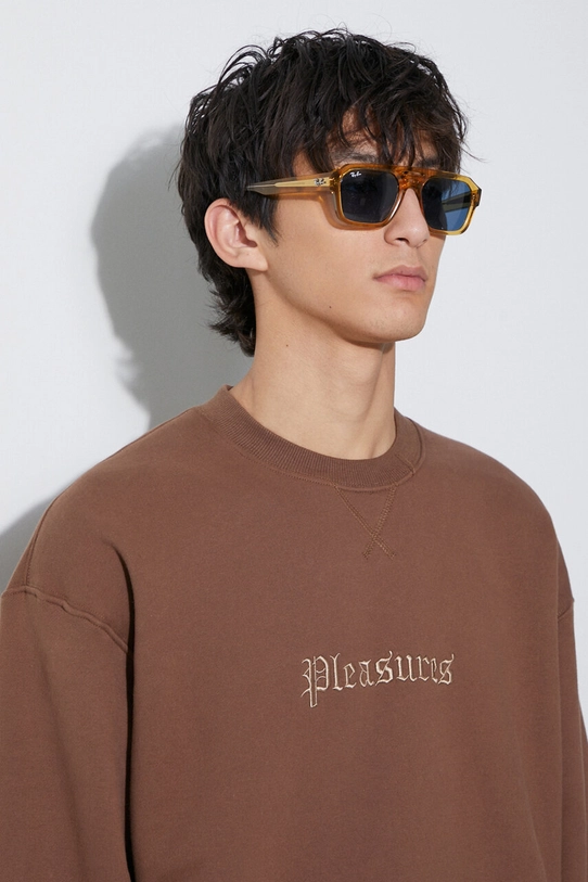 PLEASURES bluza Recipe Crewneck P23F021.BROWN