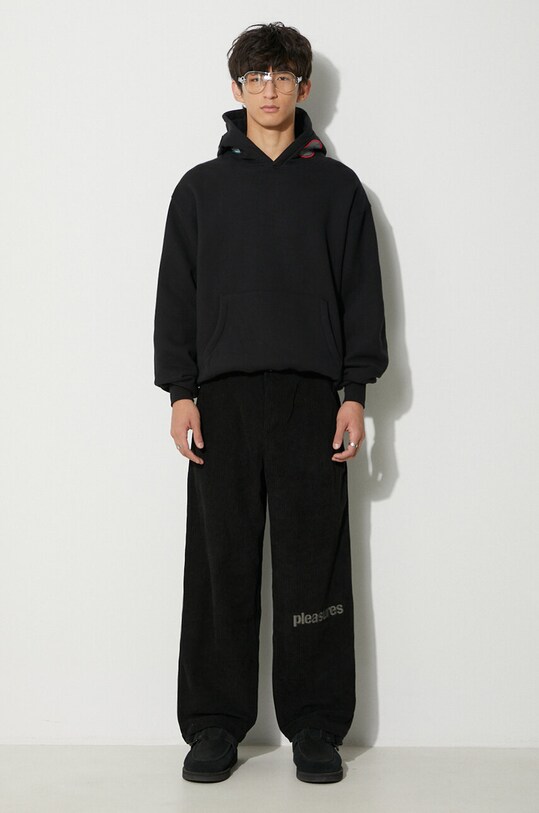 PLEASURES bluza Worms Hoodie P23F022.BLACK czarny AW23