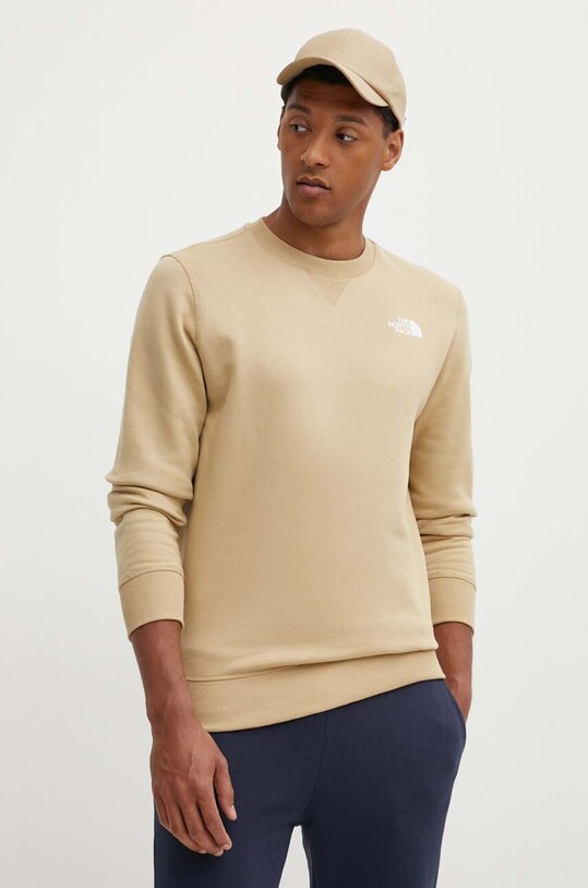 The North Face bluza bawełniana Simple Dome nadruk beżowy NF0A7X1ILK51