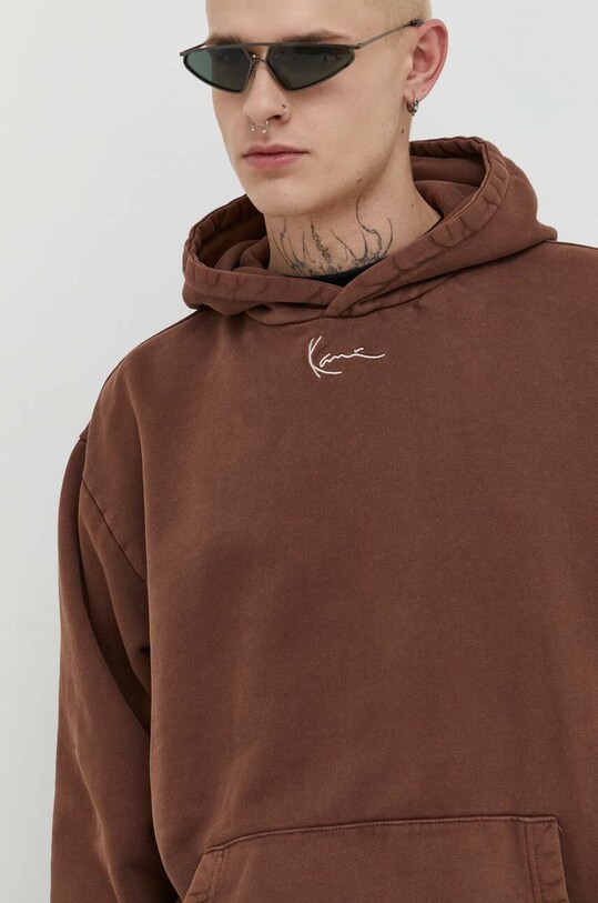 Karl Kani bluza bawełniana brązowy 6021959