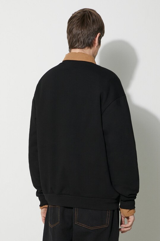 Odzież Butter Goods bluza Felt Logo Applique Crewneck BGQ423D20904 czarny