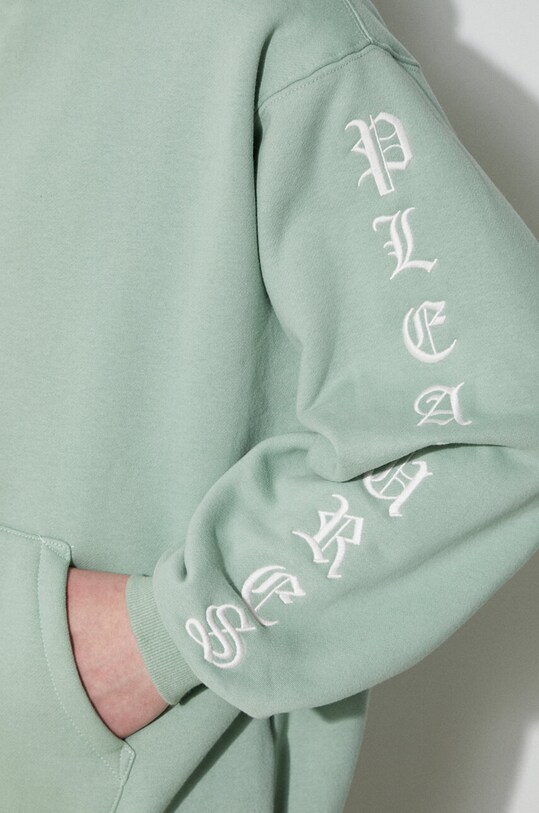 PLEASURES sweatshirt Oe Zip Up Hoodie P23W038.MATCHA