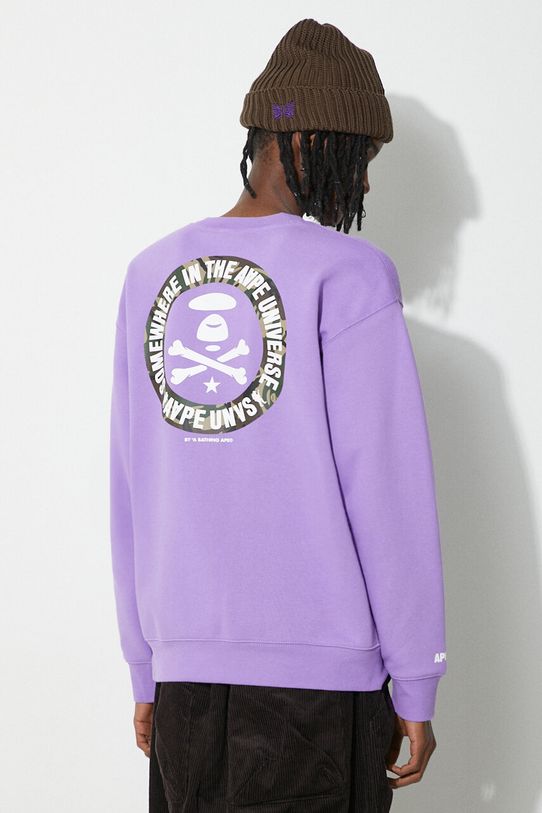AAPE bluza Loose Fit Crewneck Back X-Bone