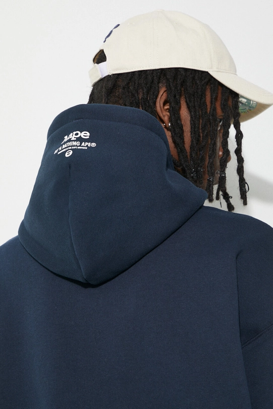 AAPE felpa Loose Fit Hoodie College ASWA328 blu navy