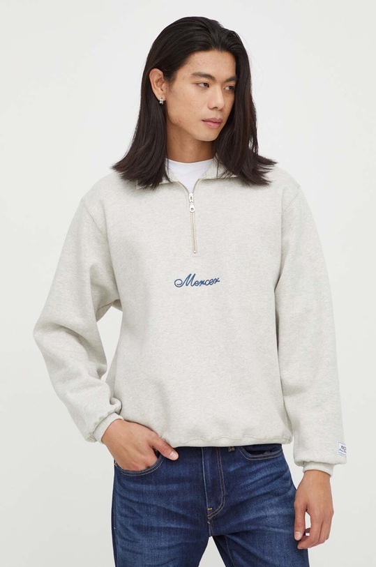 The Mercer Brand bluza bawełniana MEAP233012 szary AW23