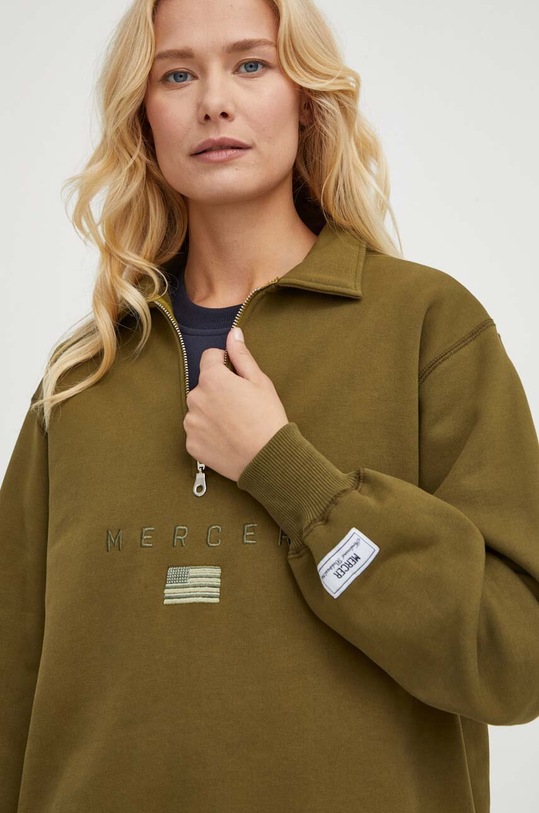 Odzież The Mercer Brand bluza bawełniana MEAP233013 zielony