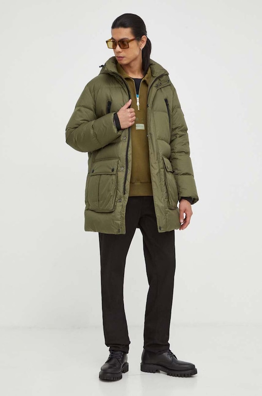 The Mercer Brand bluza bawełniana zielony MEAP233013