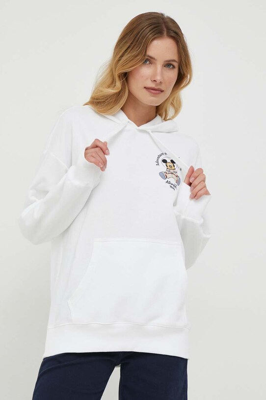 Ρούχα Βαμβακερή μπλούζα United Colors of Benetton DISNEY 3J68U2019.101 λευκό
