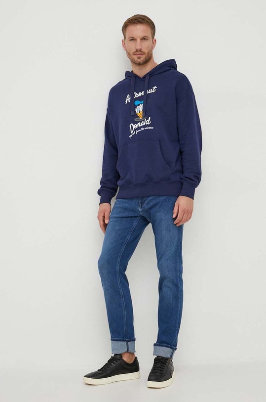 Bavlněná mikina United Colors of Benetton x Disney 3J68U2019.252 námořnická modř AW23