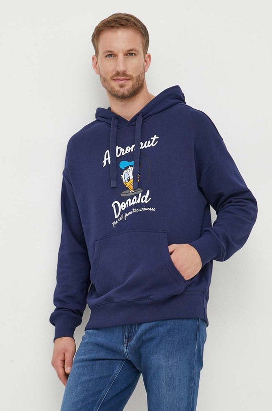 Bavlněná mikina United Colors of Benetton x Disney námořnická modř 3J68U2019.252