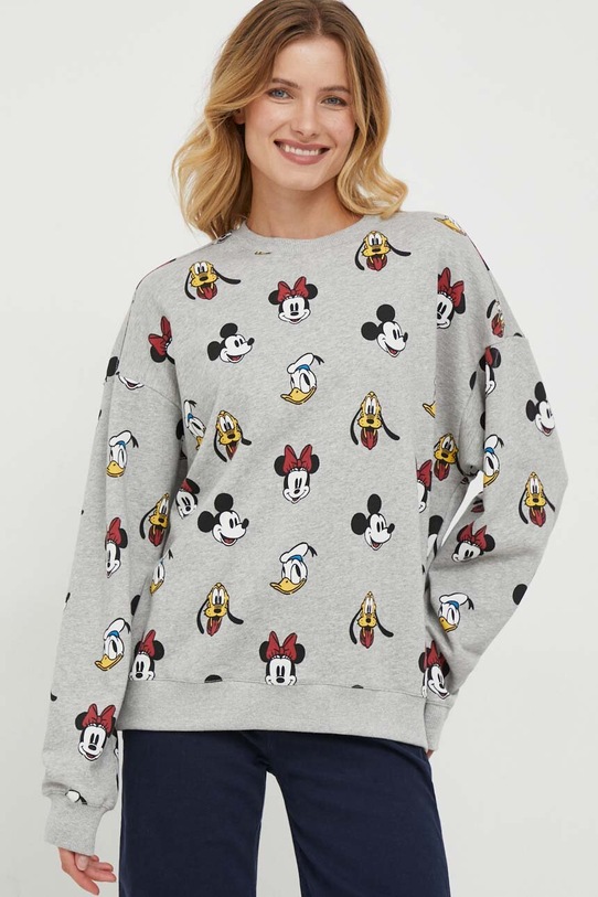 Bavlněná mikina United Colors of Benetton x Disney 3E4ZU1076.80T šedá AW23