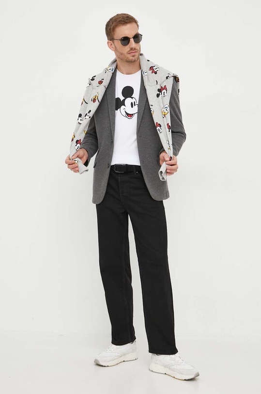 United Colors of Benetton bluza bawełniana x Disney szary 3E4ZU1076.80T