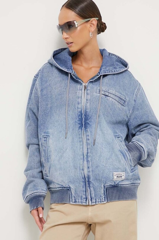 Odzież Guess Originals kurtka jeansowa M3BG85D4XY0 niebieski