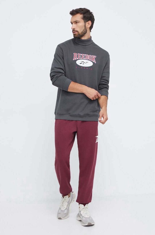 Хлопковая кофта Reebok Classic 100036738 серый AW23