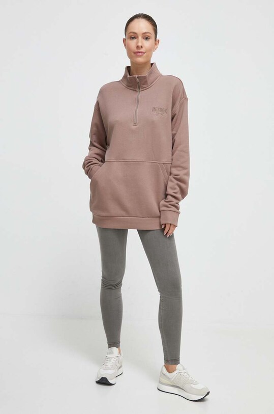 Reebok Classic bluza bawełniana 100036747 brązowy
