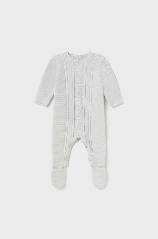 Detský bavlnený overal Mayoral Newborn Gift box Pre bábätká sivá 2672.1D.Newborn.9BYX
