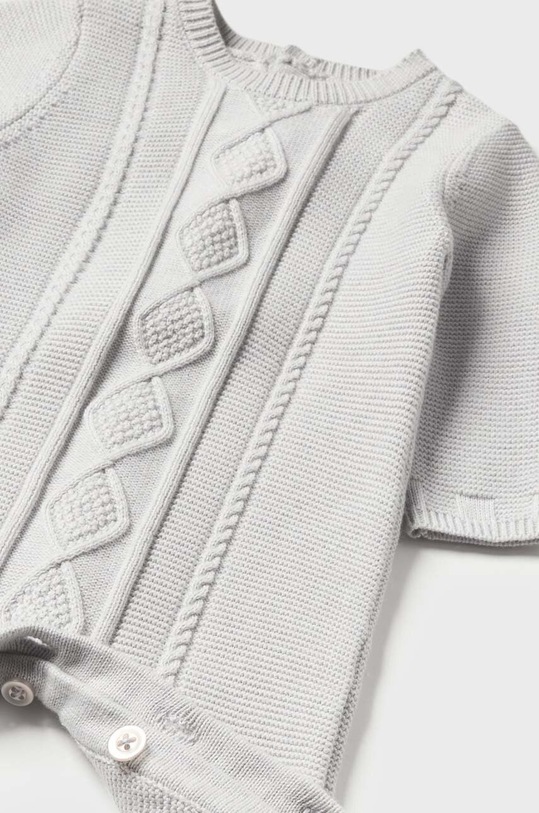 Chlapec Detský bavlnený overal Mayoral Newborn Gift box 2672.1D.Newborn.9BYX sivá