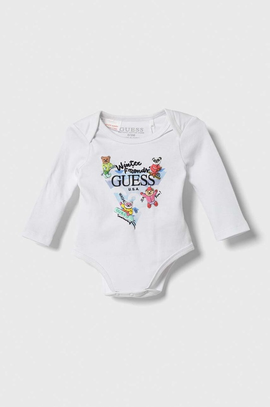 Guess body bawełniane niemowlęce 3-pack P3BG06.KA6W0.9BYX biały AW23