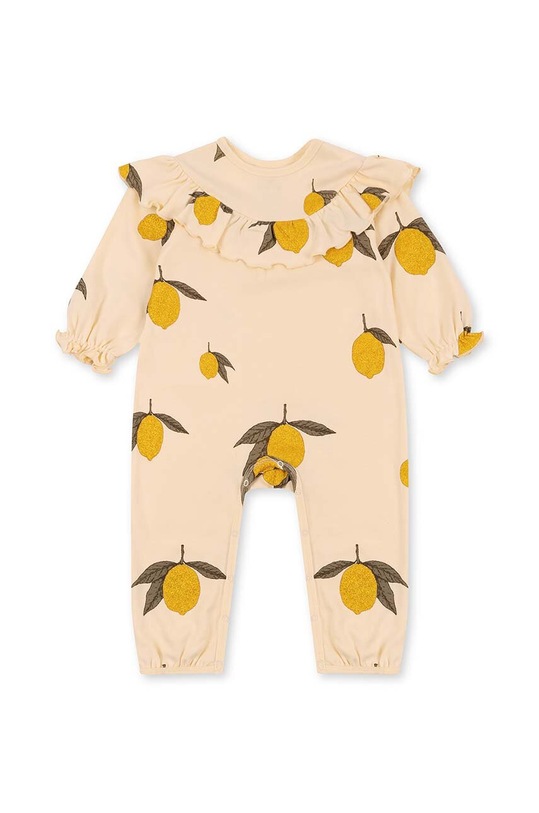 Konges Sløjd rampers bawełniany niemowlęcy Produkt niemowlęcy żółty KS6038