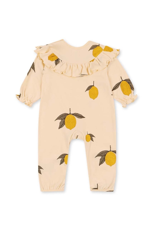 Konges Sløjd rampers bawełniany niemowlęcy KS6038 żółty AW23