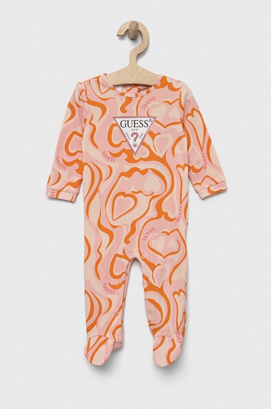 Guess śpioszki bawełniane niemowlęce Produkt niemowlęcy pomarańczowy S3YG05.KA6W4.9BYX