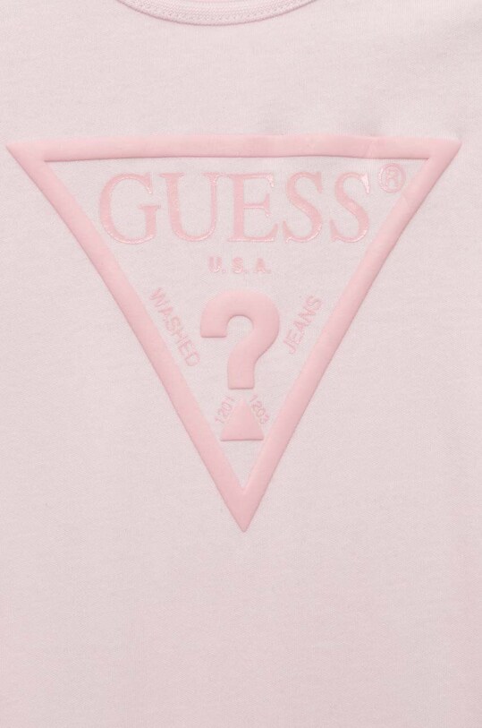 Дівчинка Дитячі бавовняні повзунки Guess H3YW13.KA6W4.G.9BYX рожевий