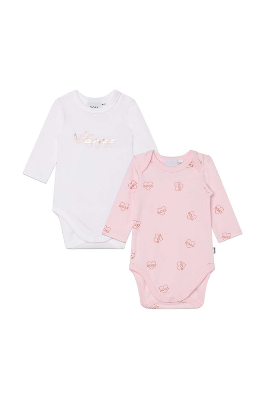 Bodi za bebe BOSS 2-pack 2-pack roza J98445