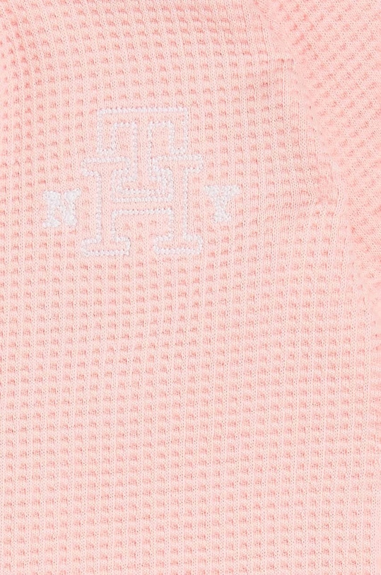 Dziewczynka Tommy Hilfiger pajacyk niemowlęcy bawełniany KN0KN01683.9BYX różowy