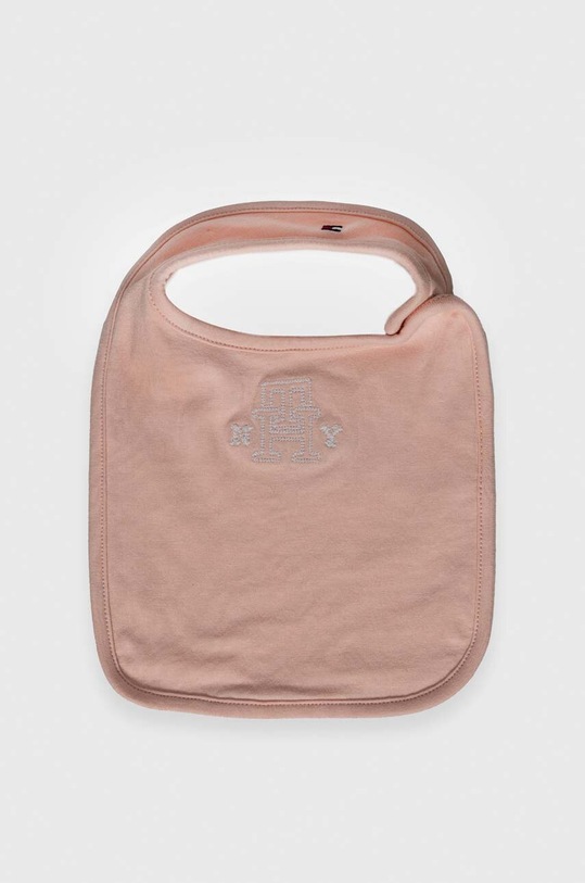 Tommy Hilfiger pajacyk niemowlęcy bawełniany różowy KN0KN01683.9BYX