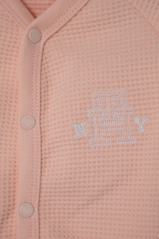Tommy Hilfiger pajacyk niemowlęcy bawełniany KN0KN01683.9BYX różowy