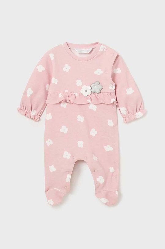 Mayoral Newborn pajacyk niemowlęcy bawełniany 2-pack 2734.2A.Newborn.9BYX różowy AW23