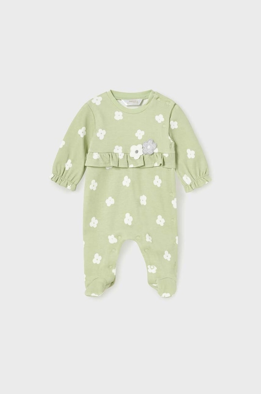 Mayoral Newborn pajacyk niemowlęcy bawełniany 2-pack 2734.2A.Newborn.9BYX zielony AW23