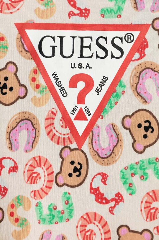 Dziewczynka Guess śpioszki bawełniane niemowlęce H3BW10.KBEG0.9BYX fioletowy