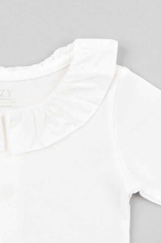 Dziewczynka zippy body bawełniane niemowlęce 3105608801 biały